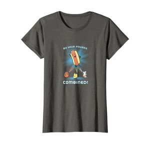 Shirtwoot! Powers Combined Hotdog Graphic Short Sleeve T-Shirt Women's S…